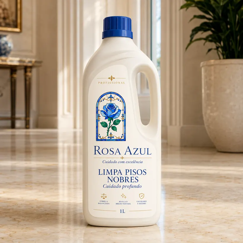 Rosa Azul Professional — Limpa Pisos Nobres
